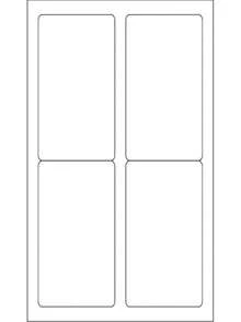 3.5 X 5 In. White Rectangle Laser Labels - Pack Of 400 - 白色 - 查看 1