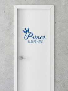 RandySticker Princesa y príncipe duermen aquí. Lindos adhesivos decorativos de vinilo para pared, ventana y vidrio de la habitación. Decoraciones para el hogar, artículos de decoración de primavera para refrescar tu hogar, adhesivos de decoración de festivales, regalos para cumpleaños y graduación. - Multicolor - Ver 15