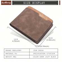 1 件定制雕刻图片钱包，个性化男士钱包，咖啡色定制人造皮革钱包，定制照片和文字 PU 皮革钱包，个性化父亲节礼物，男士雕刻皮革，钱包，爸爸钱包，周年纪念礼物 - 深啡色 - 查看 9