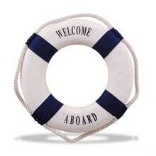 1 件壁饰，航海风格红蓝救生圈雕像，房间装饰，家居装饰，场景装饰，桌面装饰 - 彩色 - 查看 4