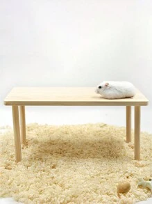 1 st 2-lagers hamsterbur i trä med plattform, multifunktionell loft, för gerbiler, chinchilla - Multifärgad - Visa 13