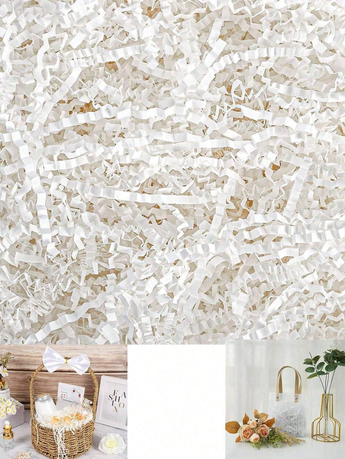 Fars Paper 50g- Crinkle Cut Paper Shred Filler, Vit Crinkle Paper Strimlat papper ...