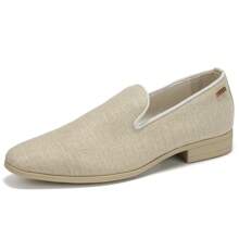 Mens Loafers Dress Shoes Slip On Driving Shoes Tuxedo Suit Shoes - 米色 - 查看 1