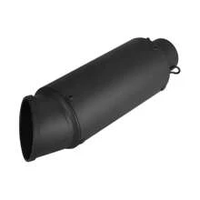 Tubo de escape universal para moto deportiva en ángulo, 51 mm de diámetro, adaptador de 38 mm. Modelos aplicables: tubo de escape universal para motocicleta de 38-51 mm (negro, plateado) - Negro - Ver 5