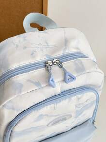 Mochila casual y linda de color azul cielo, de gran capacidad para la universidad/escuela para niñas, portátil, ligera, adecuada para adolescentes, mujeres y estudiantes universitarias, perfecta para volver a la escuela, la universidad, la escuela secundaria, la escuela preparatoria, el primer día de clases, azul - Azul - Ver 6