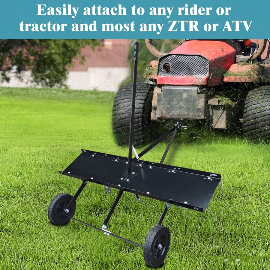 40 Inch Lawn Dethatcher,Pull Behind Dethatcher For Lawn Care,Pull UP