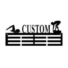 1 pieza Soporte personalizado para medallas de futbol femenino, Perchero personalizado para medallas de jugadora de futbol con nombre, 12 peldaños para medallas y cintas, Exhibidor de medallas de premio de futbol - Multicolor - Ver 12