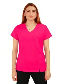 Scrub Tops - Rose vif - Voir 1
