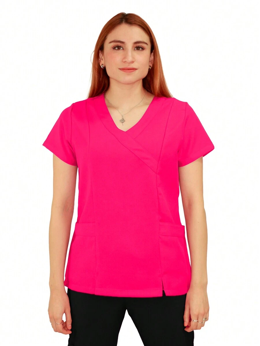 Scrub Tops - Rose vif - Voir 1