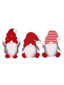 3pcs Faceless Doll Knife Fork Set Christmas Table Decoration - Multicolor - View 10