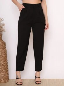 Women's Tailoring Pants Imported Fair Model - 黑色 - 查看 2