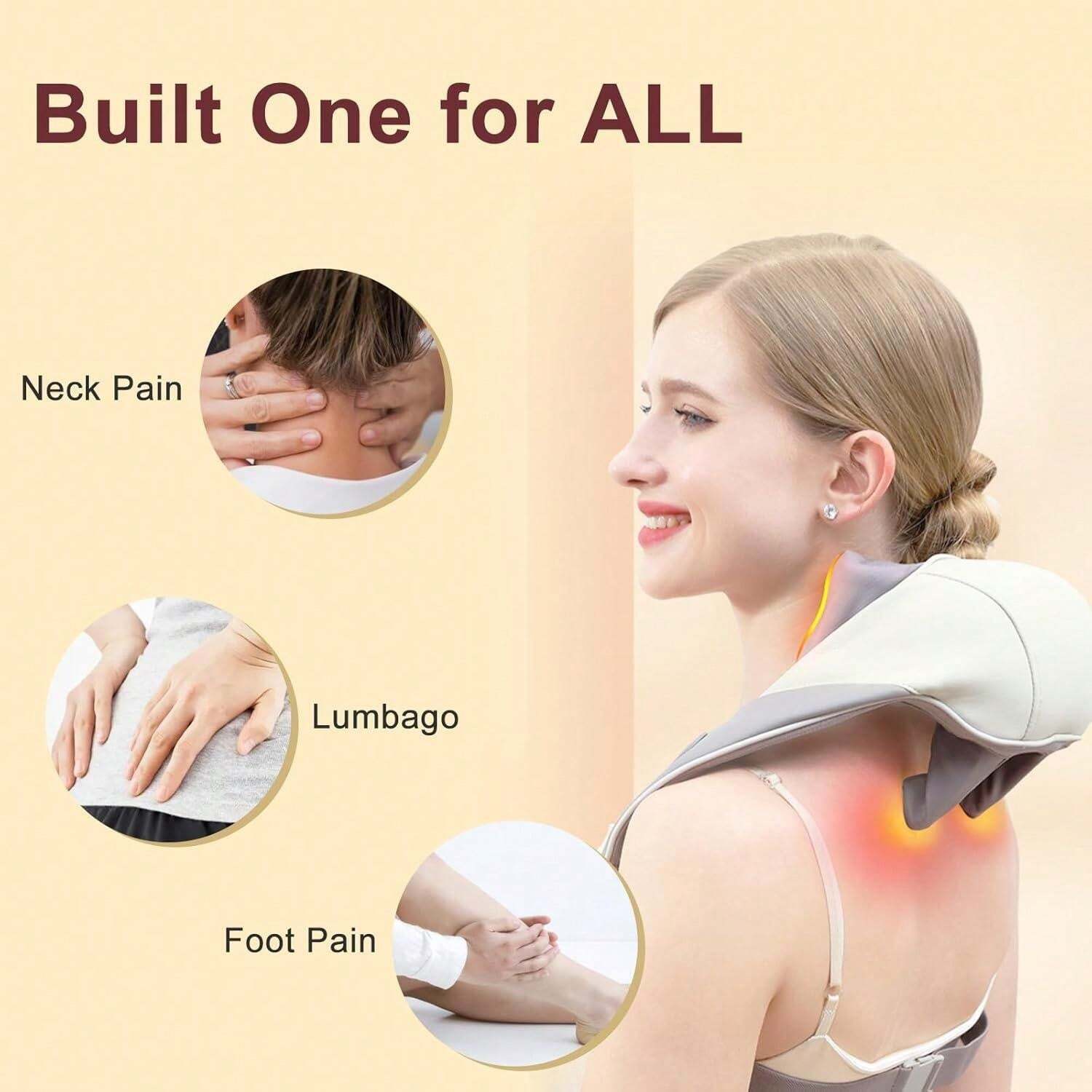 LARGNER LARGNER Cordless Electric Neck & Shoulder Massager, Deep Tissue