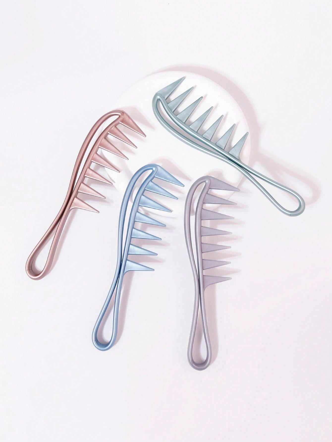 مشط تسريح احترافي بأسنان واسعة كبيرة لتجعيد الشعر...