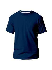 Kit 5 Plain Basic T-Shirt 100% Cotton Thread 30.1 Men's Unisex Breathable Reinforced Costume Fast Shipping!! - 黑色 - 查看 6