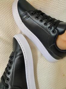 Casual, Elegant Women's Adult Traditional Low Top Sneakers, Low Sole, Light, Soft And Comfortable. - màu đen - Xem 3