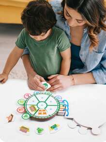 1 件装数字时钟安静粘贴书认知板教材早教材料包