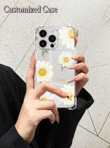 Spring 1pc Customized Phone Case, Compatible With IPhone 15/14 Plus/13 Pro/12 Pro Max/11, Transparent Anti-Fall, Scratch-Resistant, Fingerprint-Proof TPU Full-Frame Soft Shell, Ideal For Customizing Names, Surnames, Or Text, Suitable As Personal, Partner, Family, Friend, Best Friend, Birthday, Anniversary Gift