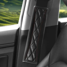 1 Stück Auto Gurtpolster, weiches Leder Gurtschutz für Schulter und Nacken, bequemes Auto Gurt Polsterkissen, universell für SUV, LKW, Wohnmobil