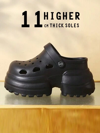 女性厚底透氣拖鞋，閉趾設計，防滑，適用於室內家居、浴室和戶外使用，夏季平台鞋