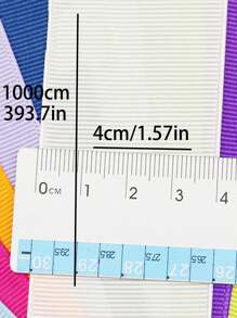 (10m/Pc) 4cm Colorful Polyester Grosgrain Ribbon, Gift Packaging, Apparel, Home Textile Decoration