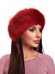 1 pièce béret moelleux pour femme, bonnet moelleux chaud et polyvalent, pour l'hiver et Halloween