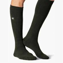Heat Holders Mens 2 Pairs 1.6 TOG Lite Long Knee High Socks (Black) - Fast Shipping And Quick Delivery - Green - View 5