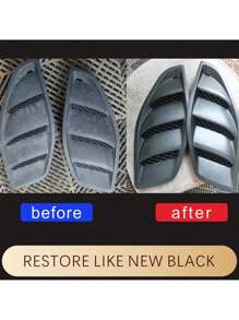 Restaurador profesional de plásticos Viniles llantas negros revestimineto de acabado renovado brillante mas oscuro automotriz no graso - Negro - Ver 6