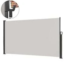 VA-Cerulean auvent latéral extensible brise-vue protection contre le vent auvent mural latéral en tissu pour terrasse et balcon, 160x300cm / 180x300cm / 200x300cm, anthracite / gris - Gris - Voir 6