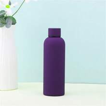 304 Stainless Steel Vacuum Insulated Bottle, Rubber Coated, Solid Color, 500ml/16.9oz, Student & Women's Water Bottle, Keeps Drinks Hot & Cold, Great Gift For Back To School Back To School