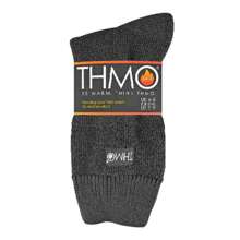 THMO Ladies Thick Winter Thermal Socks With Seamless Toe (Deep Fuchsia) - Fast Shipping And Quick Delivery - Grey - View 2
