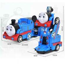 Thomas Robot Train Transformes 2 In 1 Blue Bate Volta Light Sound - Màu xanh lam - Xem 3
