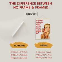 一幅帆布油画《女孩意识到“世界并非围绕我转”后哭泣》，适合女孩房、女性卧室、宿舍装饰，无框。 - 彩色 - 查看 2