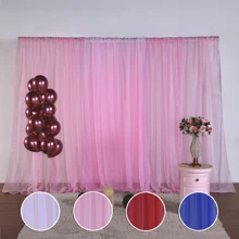 Voil Curtain Decoration Party Birthday Wedding 3MX2.50M - Hồng - Xem 2