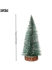 1 件 10 厘米/ 15 厘米/ 20 厘米/ 25 厘米迷你圣诞树，松针植绒圣诞树，触摸白雪松桌面小圣诞树桌面装饰礼物，松针树圣诞装饰品，圣诞节