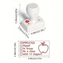 1 pieza Sello de maestro, Sello de verificación de calificaciones, Sello de aula, Sello de tarea de maestro, Sello de maestro de aula, Regreso a la escuela, Regreso a la escuela, Útiles escolares - Blanco - Ver 12