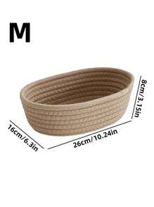 3M 1pc/3pcs Nylon Woven Desktop Storage Basket, Modern Bathroom Tissue Holder, Simple Style