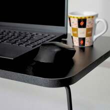 Lap Tray Table For Meal Breakfast Reading Notebook Stand Book For Bed Sofa Bedroom - 黑色 - 查看 5