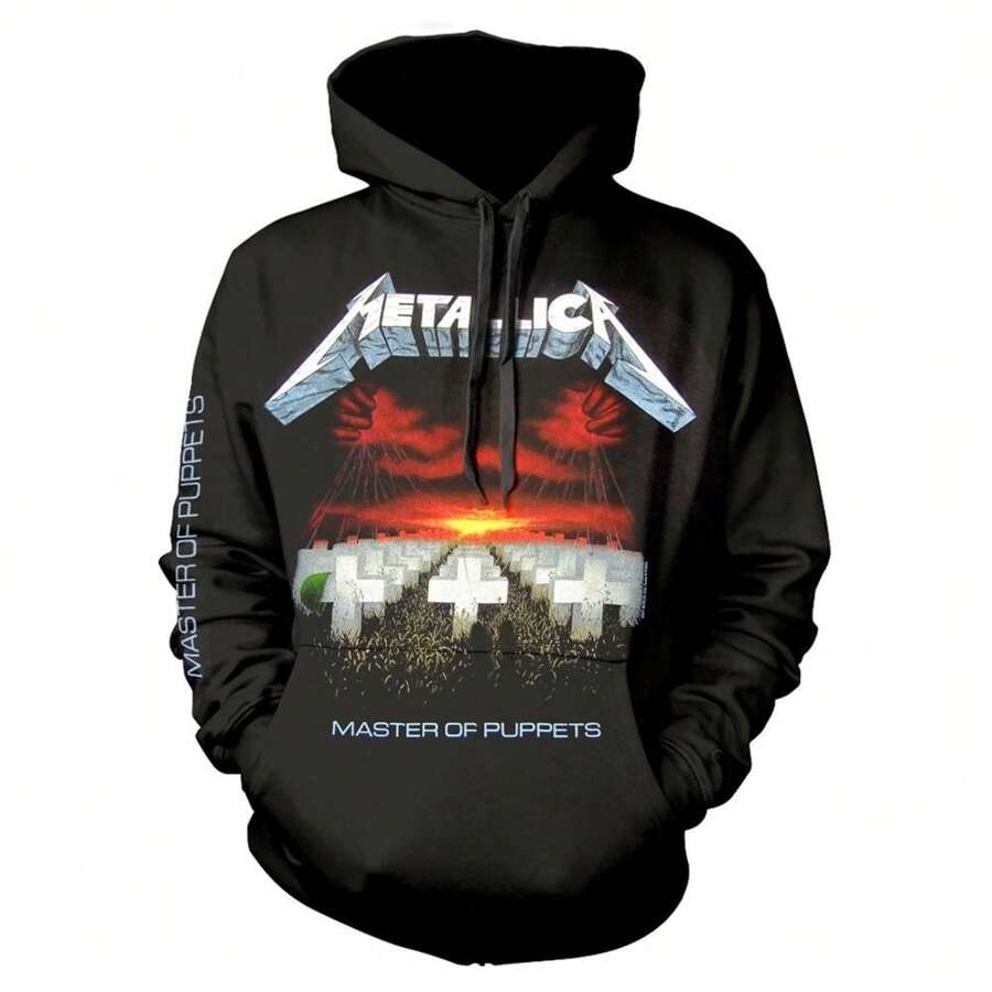 Metallica Unisex Adult Master Of Puppets Tracks Hoodie (Black)
