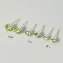 1pair S925 Sterling Silver Earrings, Available In 20 Colors And 3 Sizes (3MM/4MM/5MM), Simple And Versatile Design, Suitable For Layering, A Chic Jewelry Accessory For Women, Best Gifts For Friends, E598