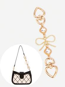 1pc Black Bag Extender Chain, Purse Strap Extenders Purse Extender Chain Replacement Accessories For Handbag Purse Shoulder Bag Crossbody