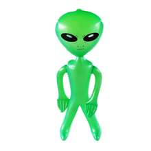 1 pieza Globo inflable verde de alien de 90 cm para fiesta en la piscina, decoraciones de fiesta de cumpleaños con tema de alien - Multicolor - Ver 3