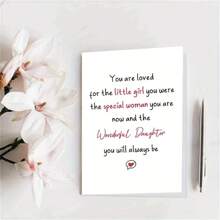 Heartfelt Birthday Wishes For Daughter - Express Love With Plain, Elegant Card & Envelope Included - Multicolor - View 3