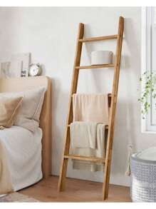 VASAGLE Blanket Ladder Decorative Farmhouse For The Living Room, 5-Tier Ladder Shelf, Ladder Rack For Storage And Decor, Honey Brown ULLS018K41 - màu nâu - Xem 1