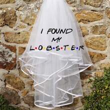 I Found My Lobster White Short Veil Friends Themed Bachelorette Hen Party Bridal Shower Bride To Be Future Mrs Wedding Decoration Gift,Christmas - White - View 1