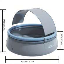 1PC 118.11in*25.98in Outdoor Inflatable Swimming Pool - Xám - Xem 5