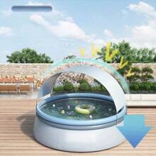 1PC 118.11in*25.98in Outdoor Inflatable Swimming Pool - Xám - Xem 3