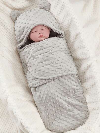 1 pieza Manta de recepción acolchada y adorable, Manta de envolver suave para recién nacidos para niños y niñas, Apta para 0-6 meses, Regalo perfecto para baby shower