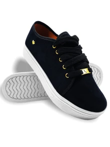 Kit 2 Tênis Feminino Branco Preto Ping Coração Confortável Slip On Confort Casual 01