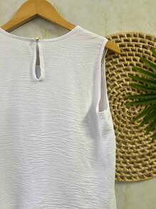 Women's Blouse Dune Regatta Top With Button - White - View 4