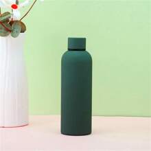 304 Stainless Steel Vacuum Insulated Bottle, Rubber Coated, Solid Color, 500ml/16.9oz, Student & Women's Water Bottle, Keeps Drinks Hot & Cold, Great Gift For Back To School Back To School